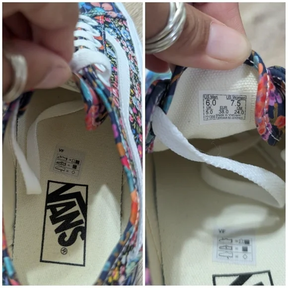 NWOT New VANS x Liberty London Fabrics Old Skool Tapered Sneakers shoes skate - Picture 5 of 8